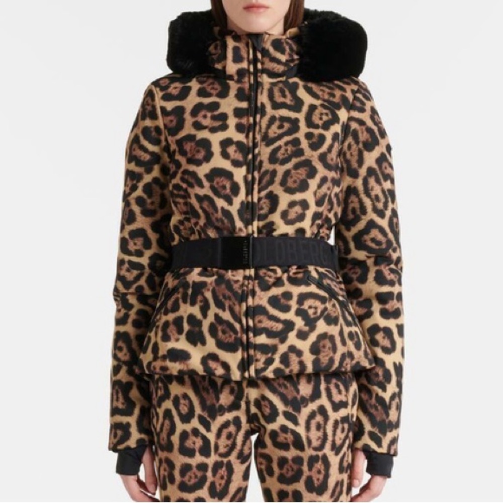 NWT Goldbergh Felis Down Ski Jacket 8 Jaguar Belted M Leopard NEW Puffer Jungle - Picture 13 of 16